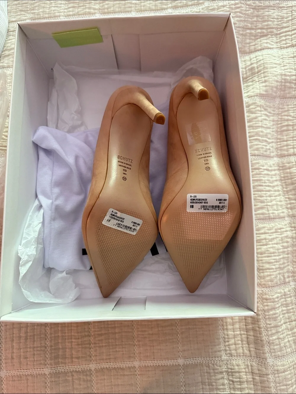 Schutz Lou Honey Beige Stilleto Pump - Picture 3 of 4